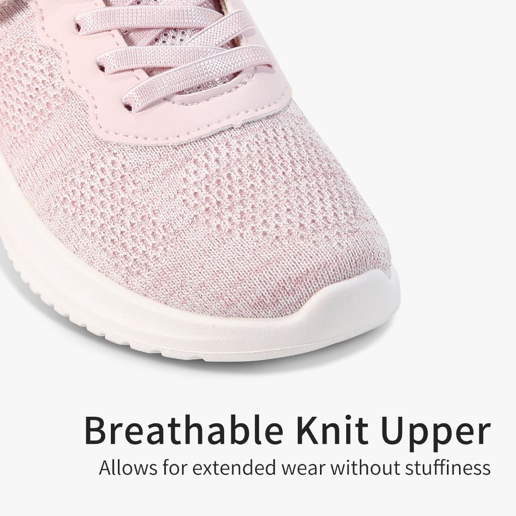 Apawwa Boys Girls Sneakers Lightweight Sneaker for boy Kids Breathable Tennis Shoes for Toddler/Little Kids/Big Kids Z2405 Color Pink Size 27