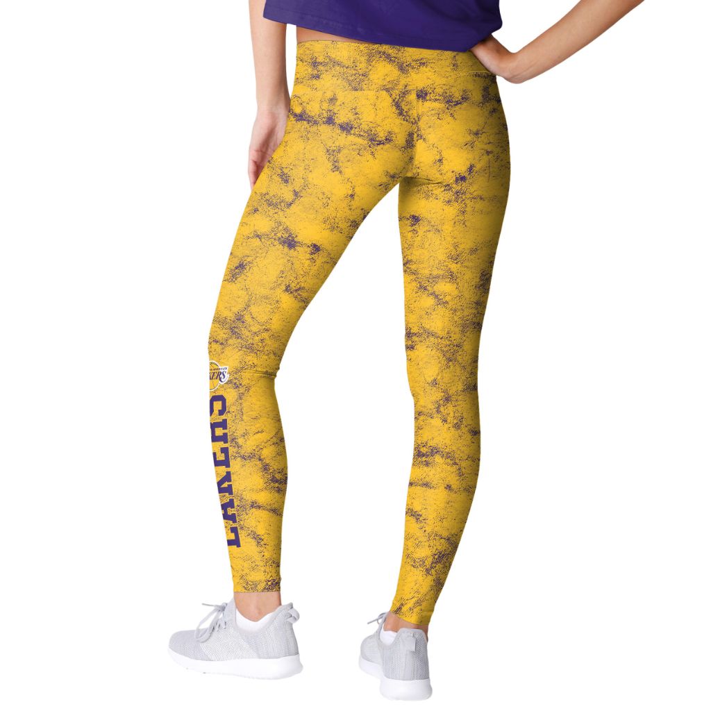 FOCO Los Angeles Lakers NBA Womens Team Color Cloud Leggings - M