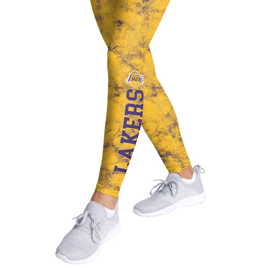 FOCO Los Angeles Lakers NBA Womens Team Color Cloud Leggings - M