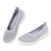 MUSSHOE Slip-on Women's Walking Shoes grey size 10