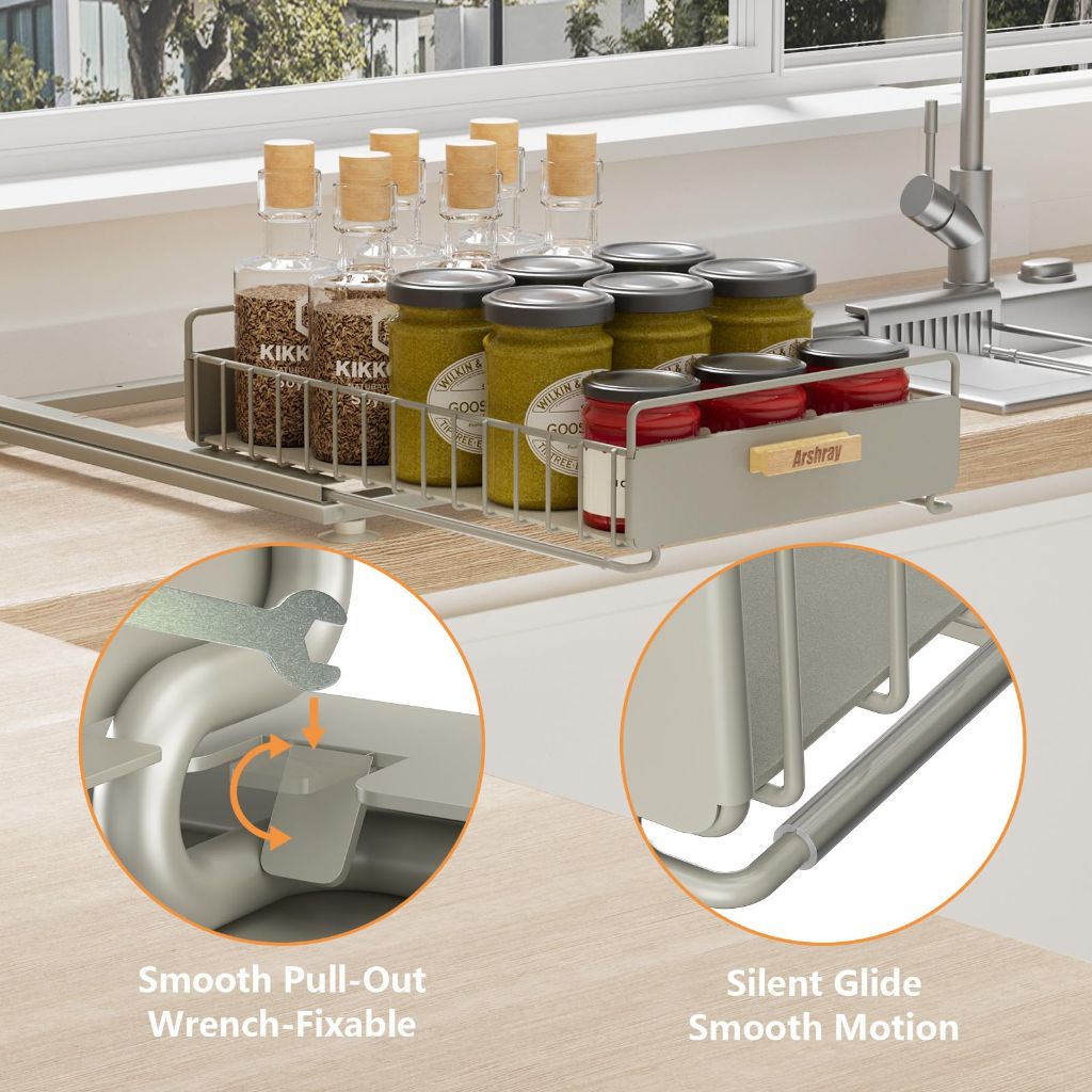 Under Sink Organizer Kitchen - Bathroom and Storage 2 Tier,