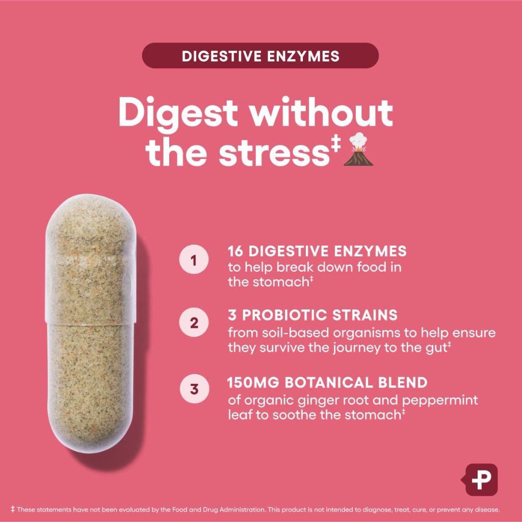 Physician's Choice Digestive Enzyme Probiotic Capsules - 30ct