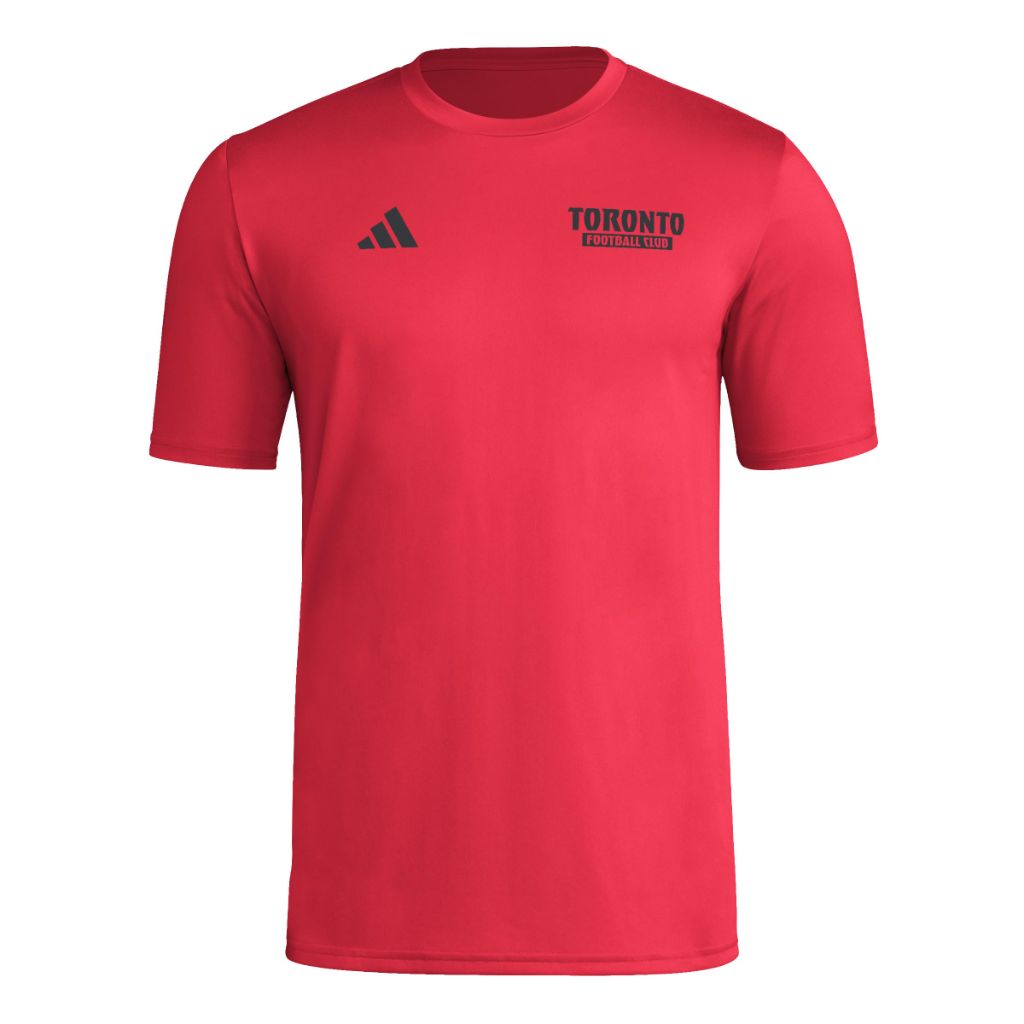 adidas Men's MLS Pre-Game Short Sleeve Soccer - Toronto FC, Red (Small)
