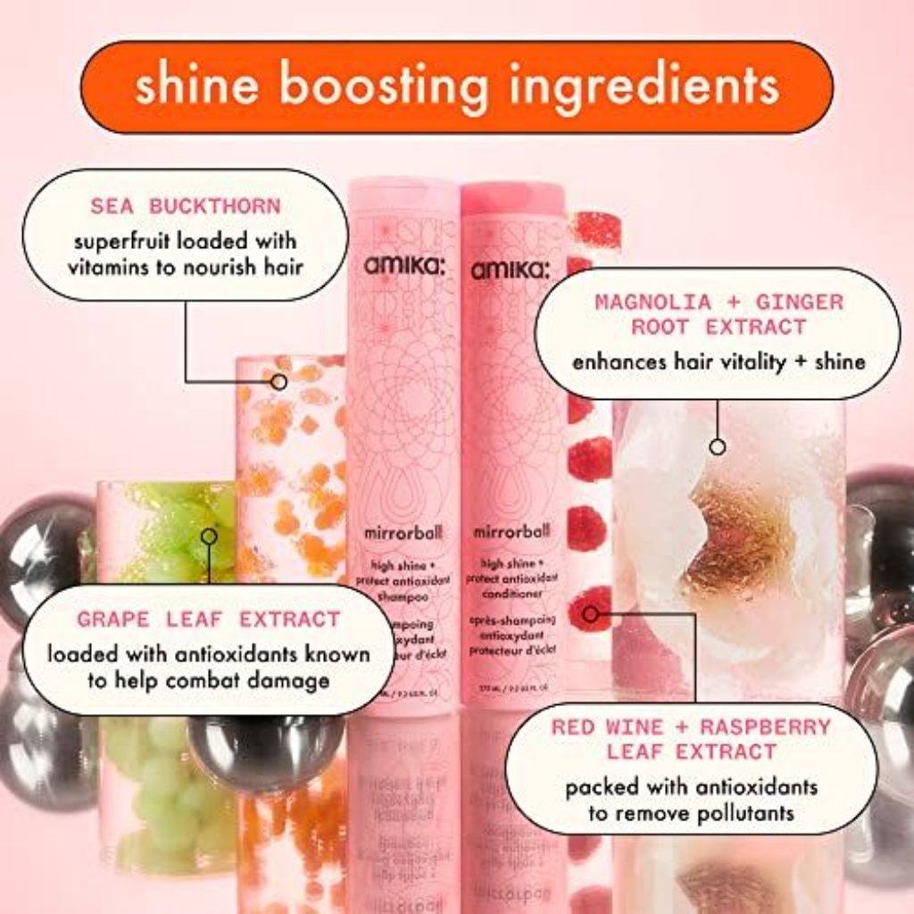 Amika Mirrorball High Shine + Protect Antioxidant Shampoo - 33.8 fl. oz.