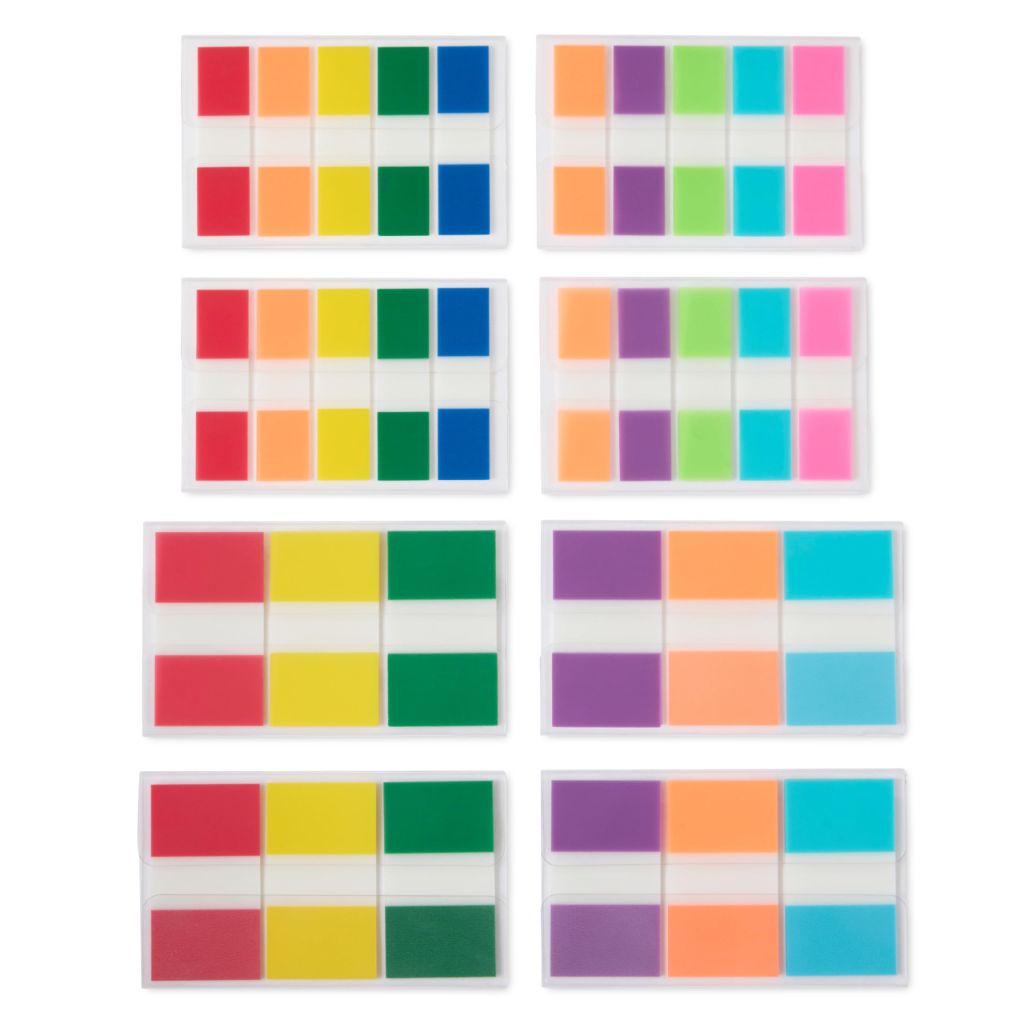Amazon Basics Flags and Tabs Combo - Assorted Colors, 640pcs.