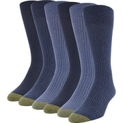 Stanton GOLDTOE Mens Crew Socks - Blue 6-12.5 (6 Pair)