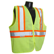Radians SV22-2ZGM-2X Polyester Mesh Economy Class 2 High Visibility Zipper Closure Vest - Green, Size 2XL