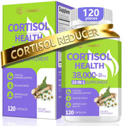 Decatela Women's Cortisol Supplements with Magnesium, Ashwagandha, L-Theanine - 120 Capsules