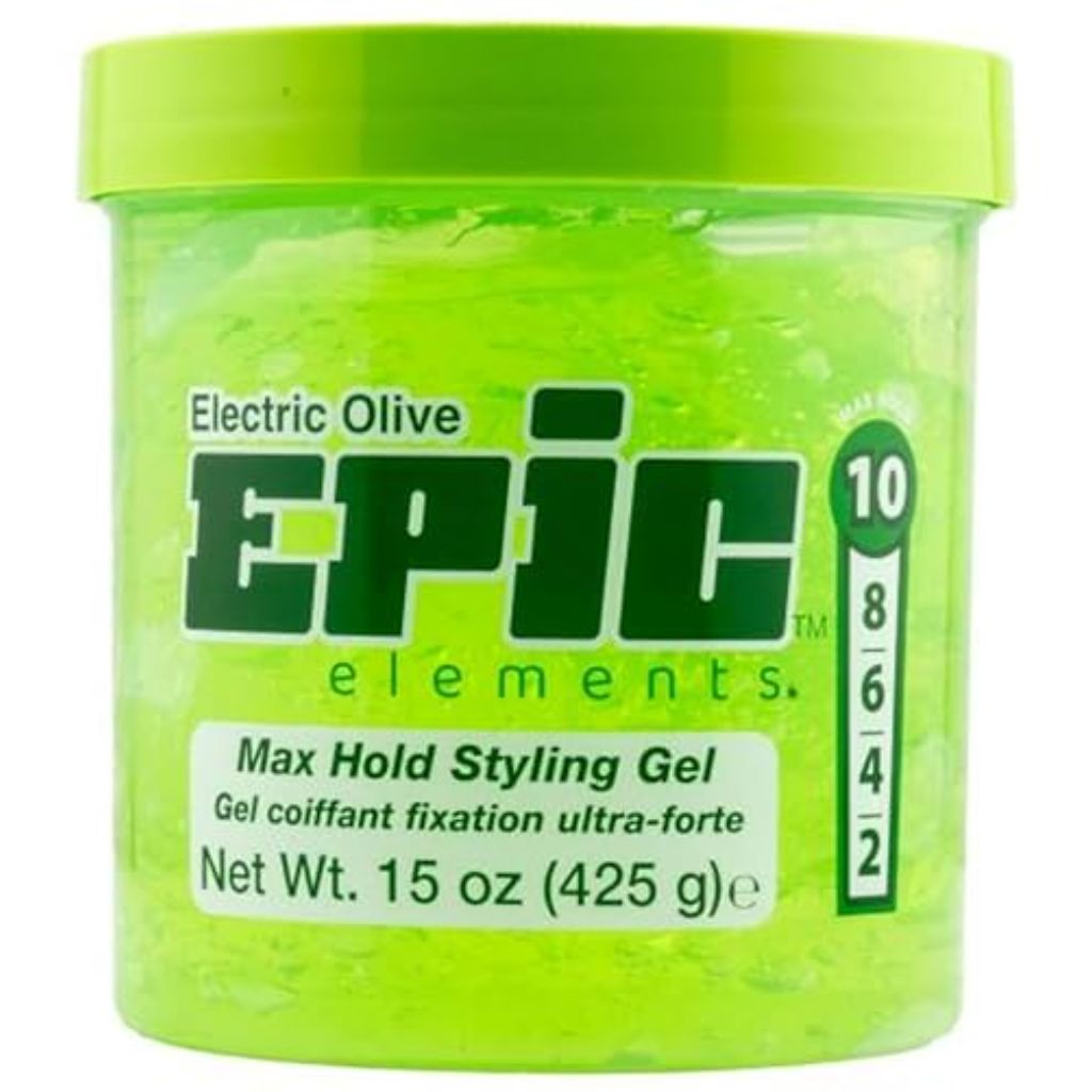 Epic Elements Max Hold Styling Gel - Electric Olive, 15oz