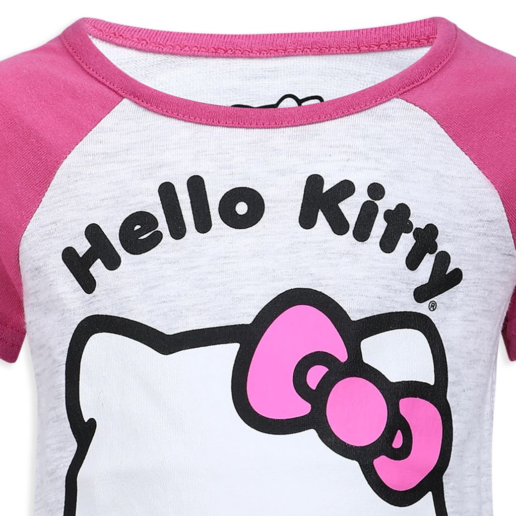 Hello Kitty Girls T-Shirt and Short Set for Infant, Toddler, Little and Big Girls - Pink -2T