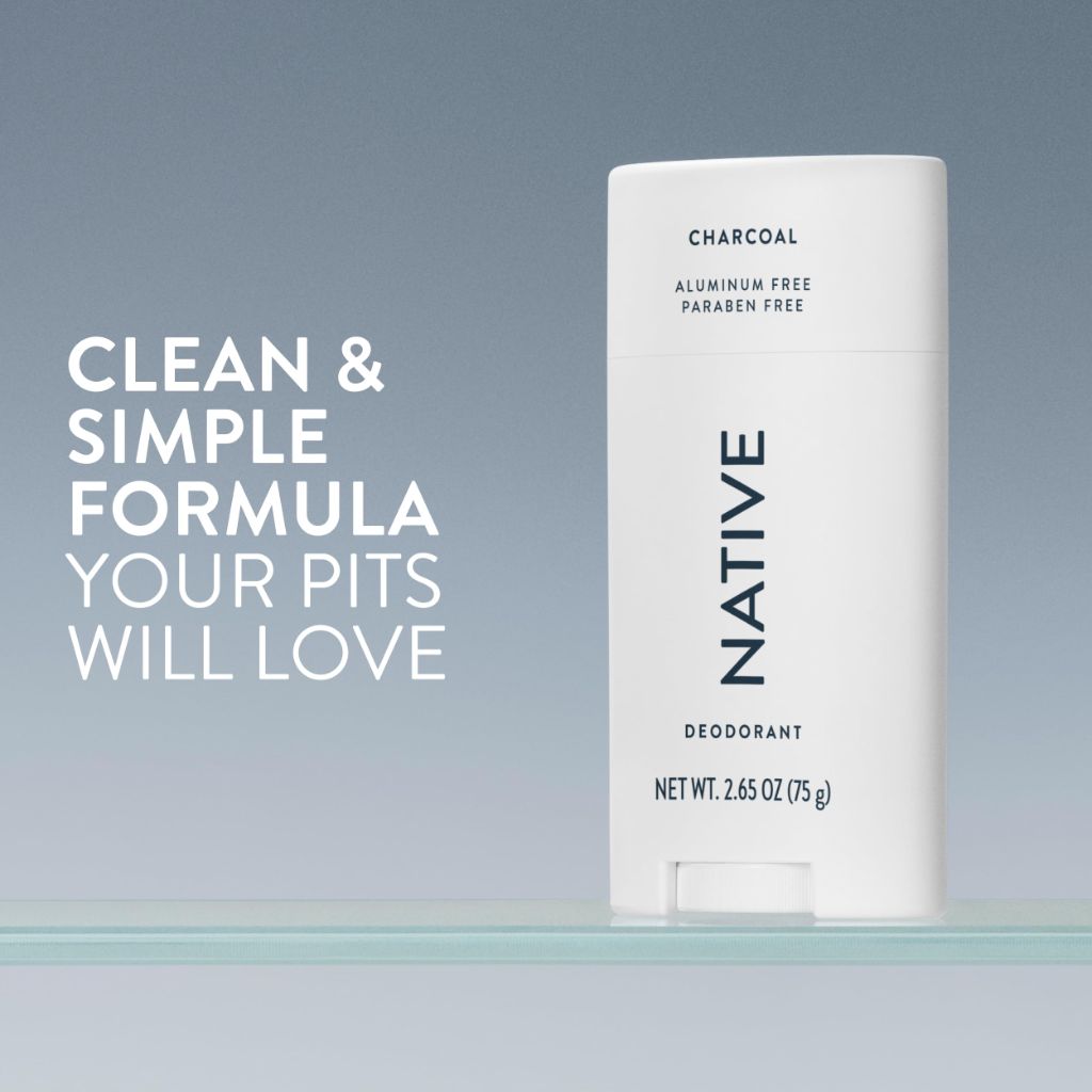 Native Aluminum Free Clean Deodorant - Charcoal, 2.65 oz.