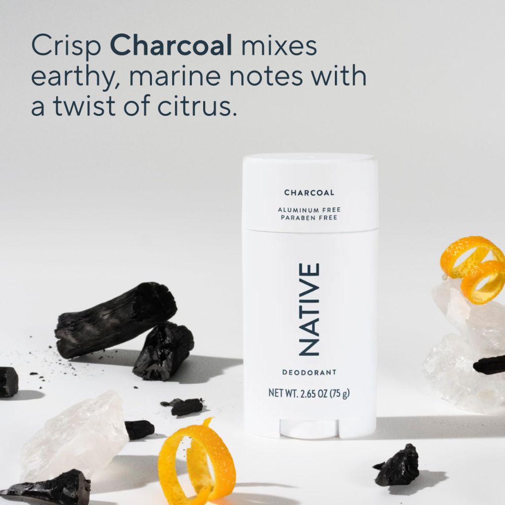 Native Aluminum Free Clean Deodorant - Charcoal, 2.65 oz.