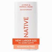 Native Aluminum Free Clean Deodorant - Citrus & Herbal Musk, 3.1 oz.