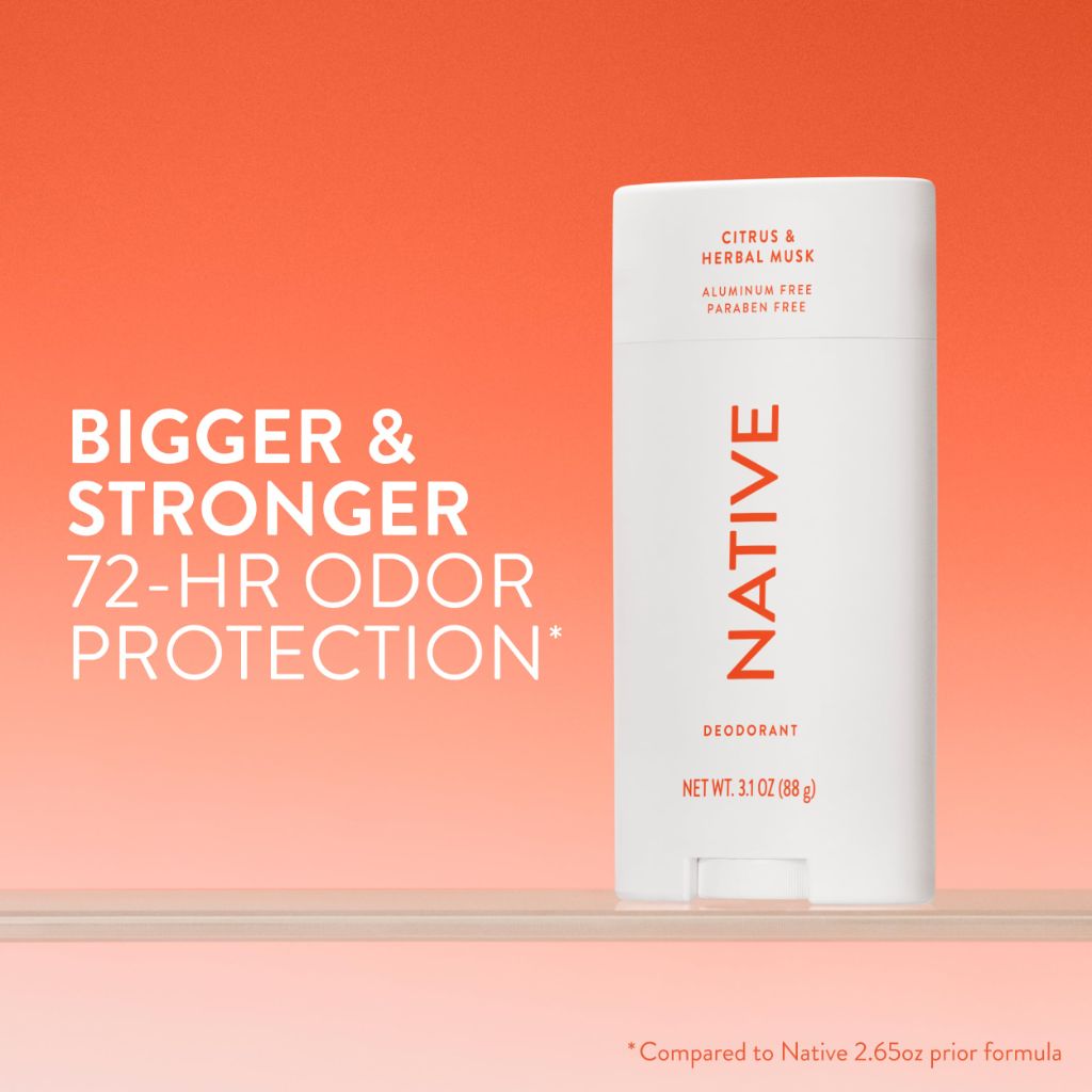 Native Aluminum Free Clean Deodorant - Citrus & Herbal Musk, 3.1 oz.
