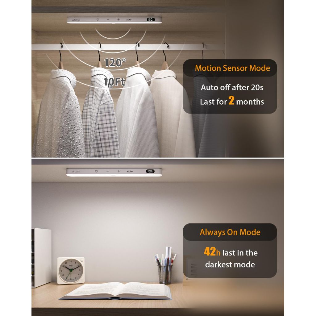 Willed Under-Cabinet Motion Sensor Light - White (2 Pack)