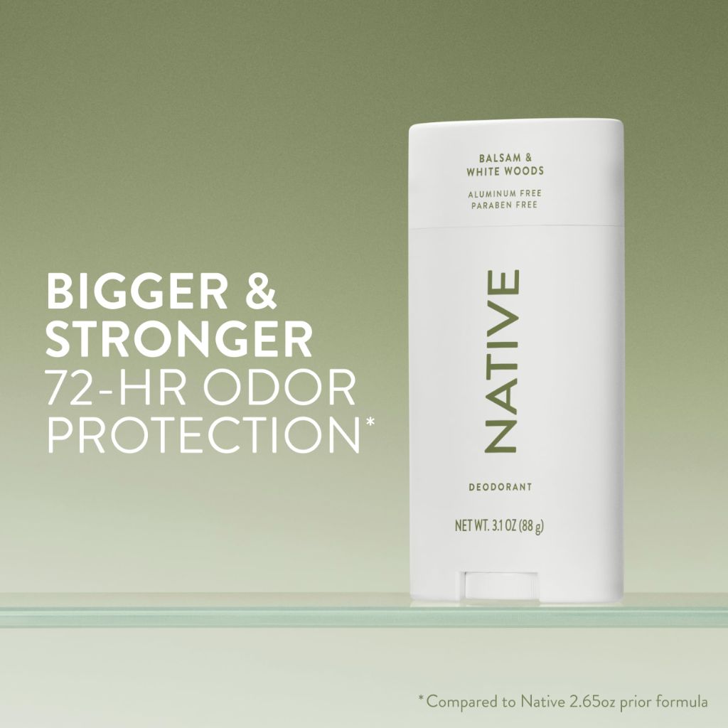 Native Aluminum Free Clean Deodorant - Balsam & White Woods, 3.1 oz