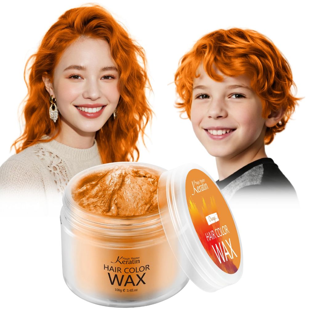 Magic Master Keratin - Temporary Hair Color Wax, 3.4 Fl Oz (Orange)
