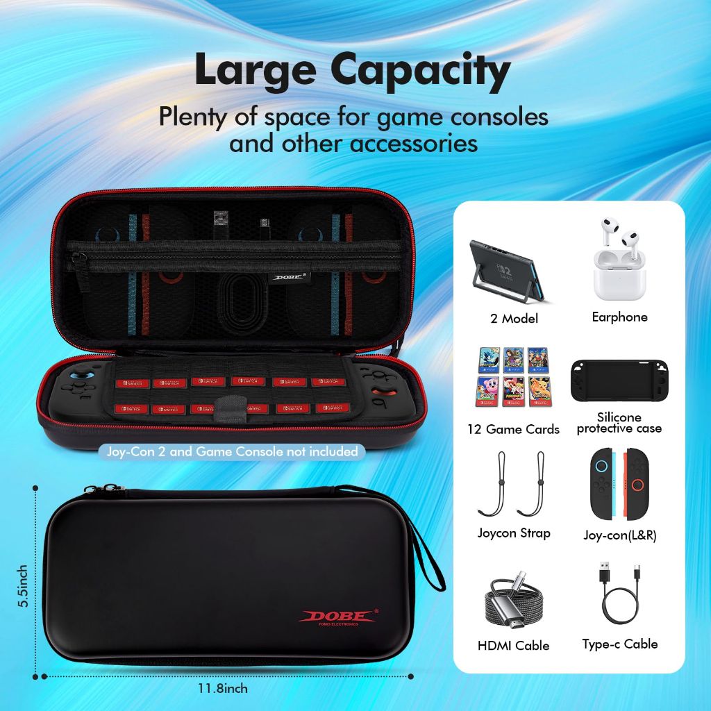 Dobe 18-in-1 Accessories Bundle Compatible with Nintendo Switch 2
