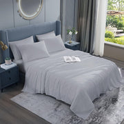 DAYIH Deep Pocket Cooling Sheet Set - Light Gray, Queen (6pcs)