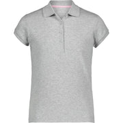 SZ 8-10, Nautica Girls' School Uniform Short Sleeve Pique Polo, Grey Heather