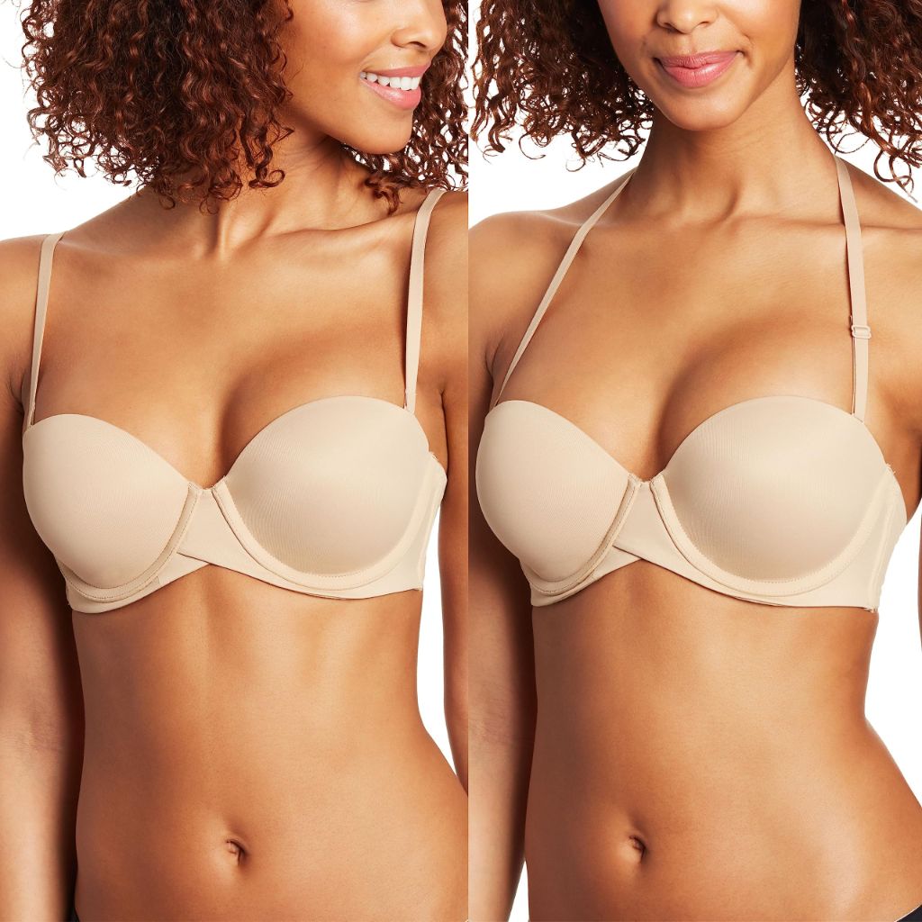 Maidenform Self Expressions Strapless Balconette Bra w/Stay-Put Underwire - Body Beige, 38DD