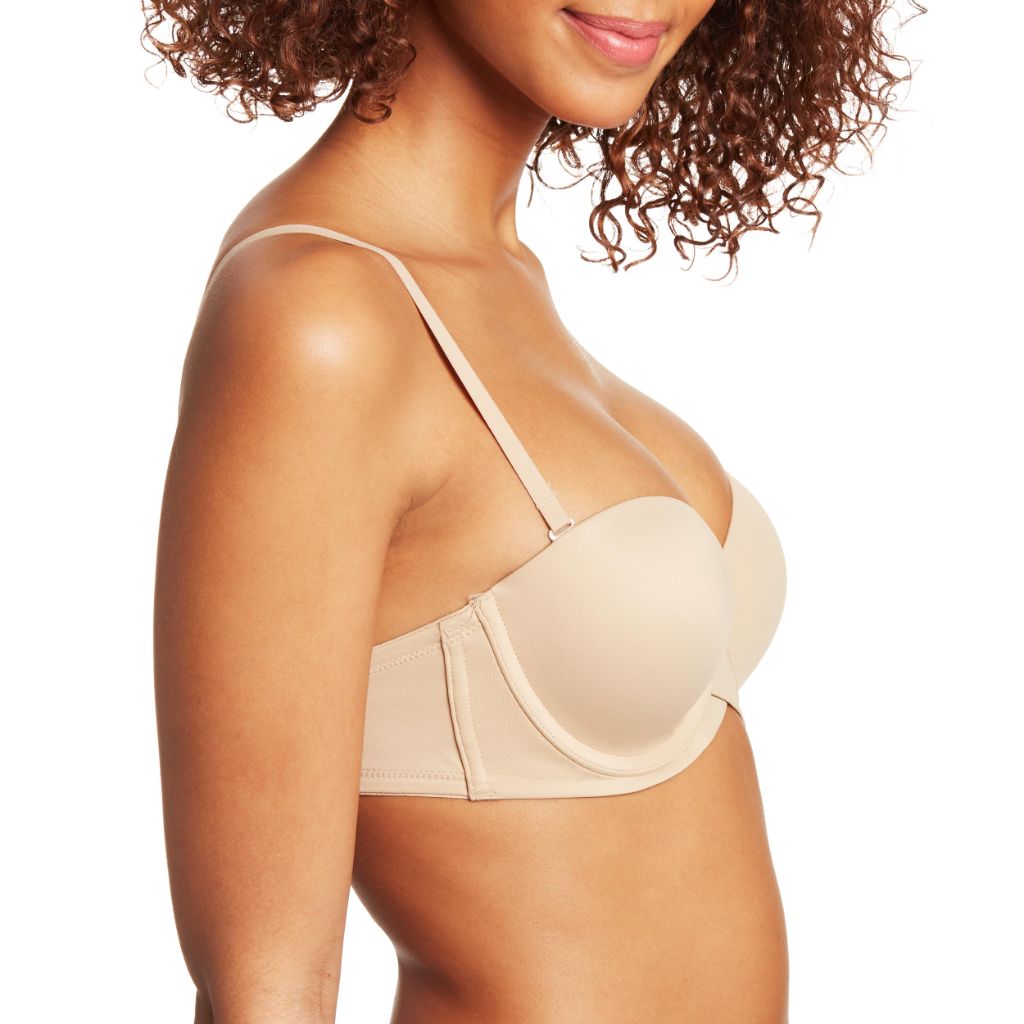 Maidenform Self Expressions Strapless Balconette Bra w/Stay-Put Underwire - Body Beige, 38DD