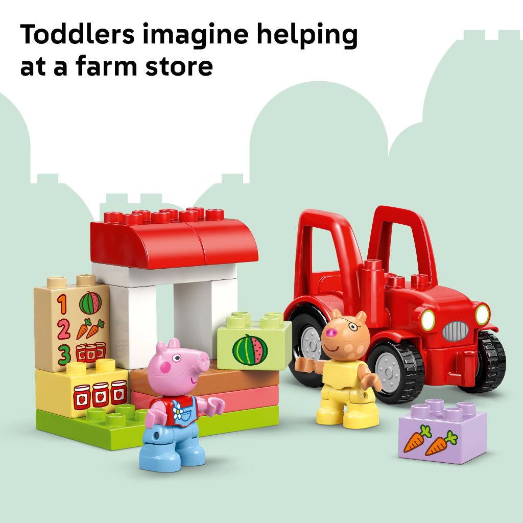 LEGO DUPLO Peppa Pig Tractor and Market Building Set 10468