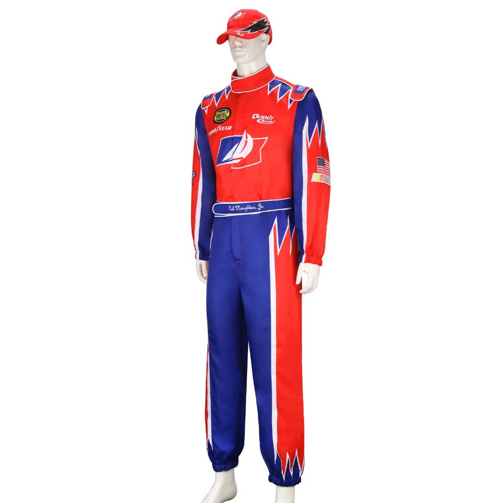 NIHONCOS Men's Racing Jumpsuit Costume (Red, XX-Large)