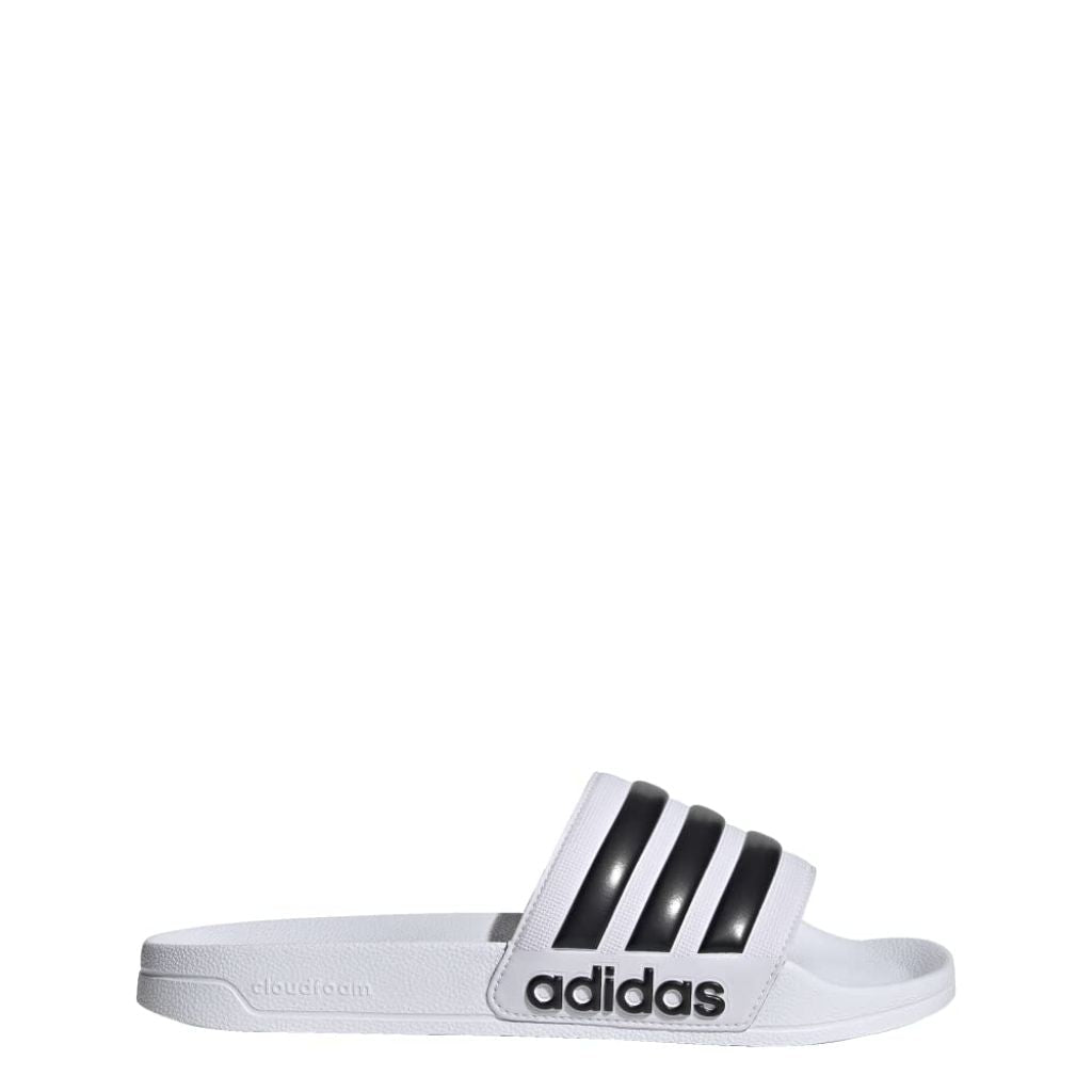 Adidas Unisex Shower Slide Sandal, White/Core Black/White, 17 US Men