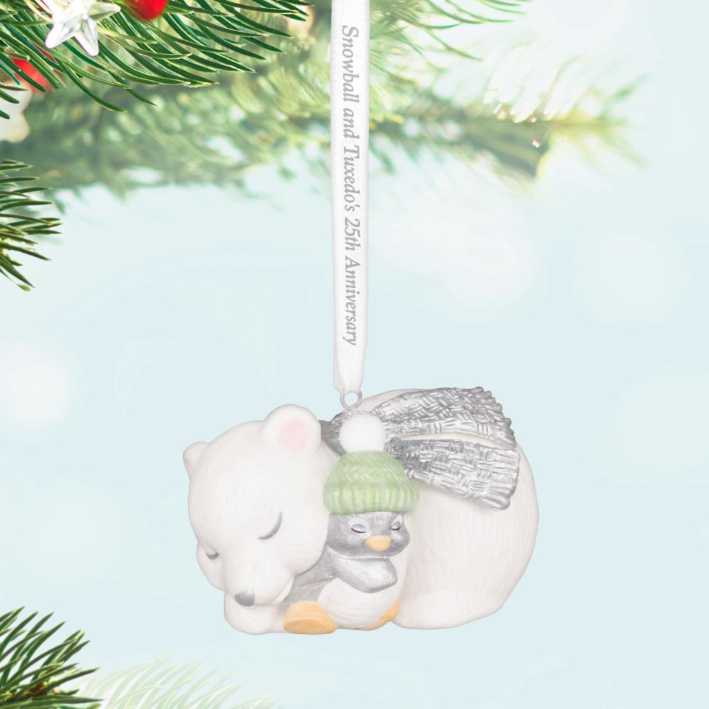 Hallmark Keepsake Christmas Ornament, 25th Anniversary Snowball and Tuxedo