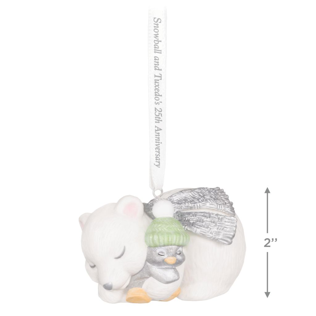 Hallmark Keepsake Christmas Ornament, 25th Anniversary Snowball and Tuxedo