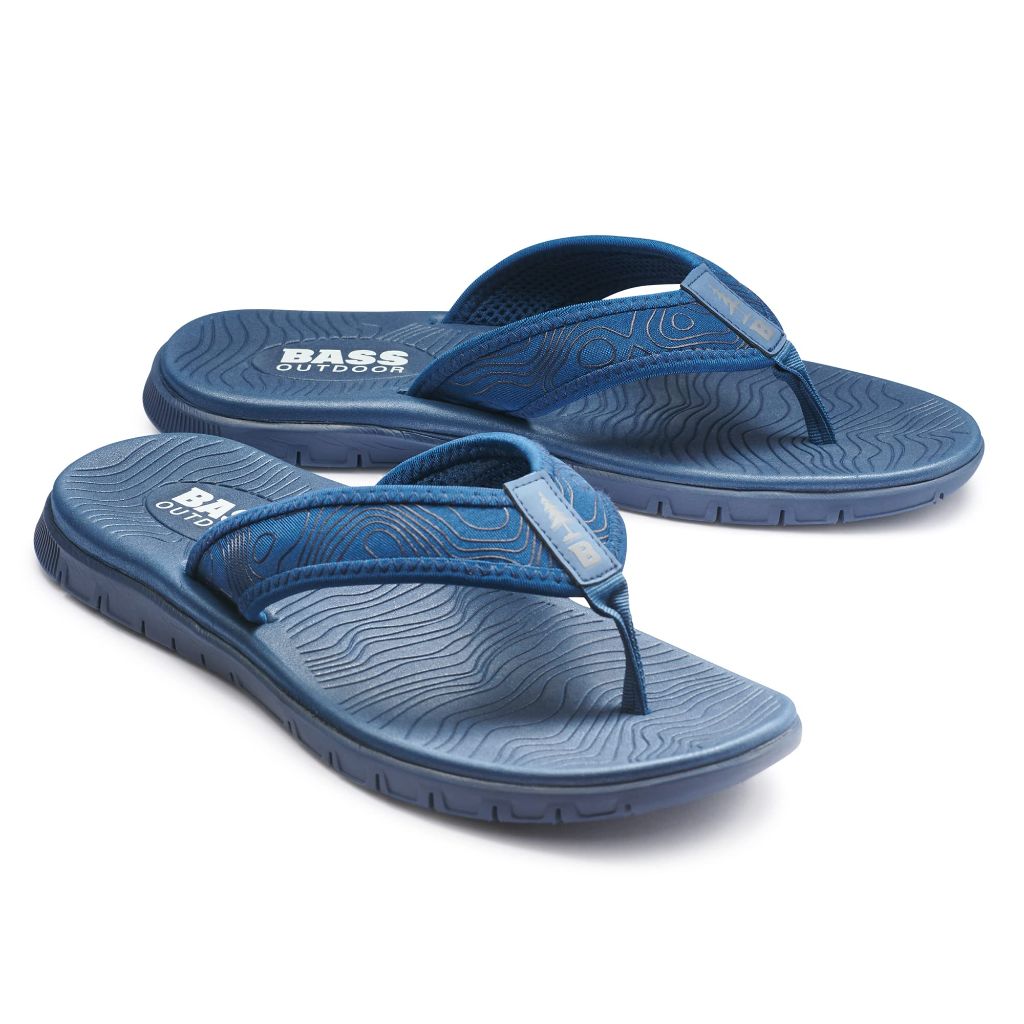 BASS OUTDOOR Men's Topo Thong Sandal - Ensign Blue, Size 9