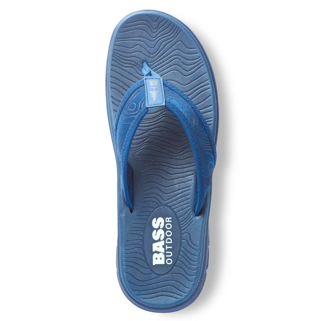 BASS OUTDOOR Men's Topo Thong Sandal - Ensign Blue, Size 9