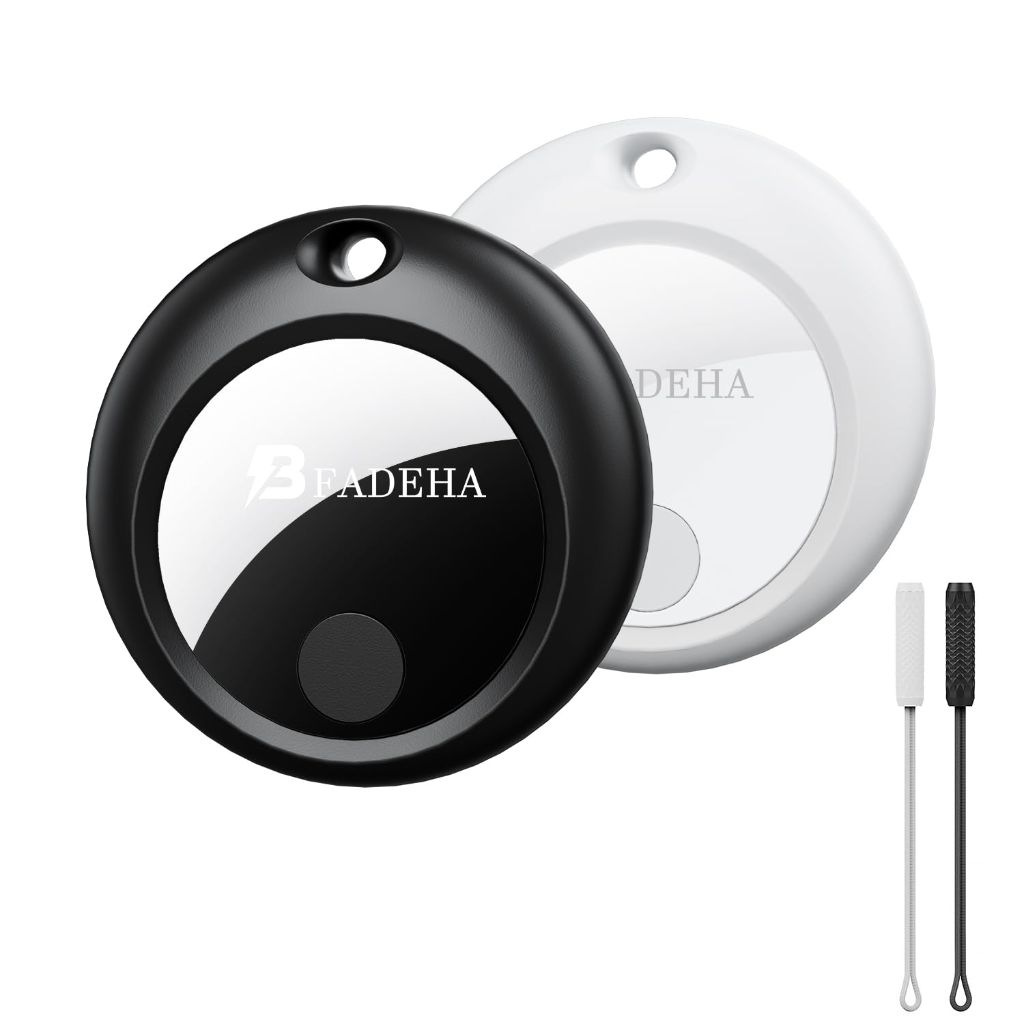 BFADEHA 2025 [Apple MFi Certified] (iOS Only) Bluetooth Tracker Smart Finder for Apple Find My (Single Tag, Black)