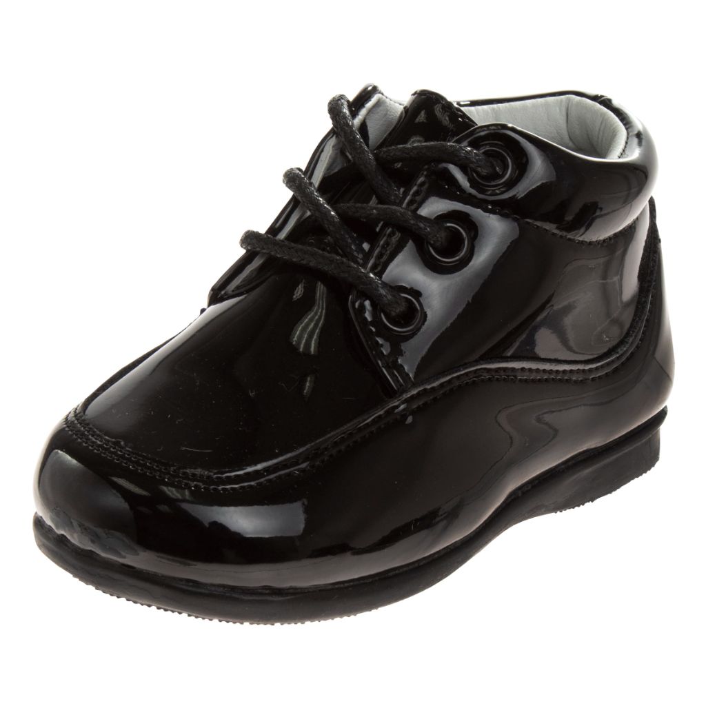 Josmo Toddler Boys First Walker Dress Shoes - Black Patent, Size 8 Little Kid