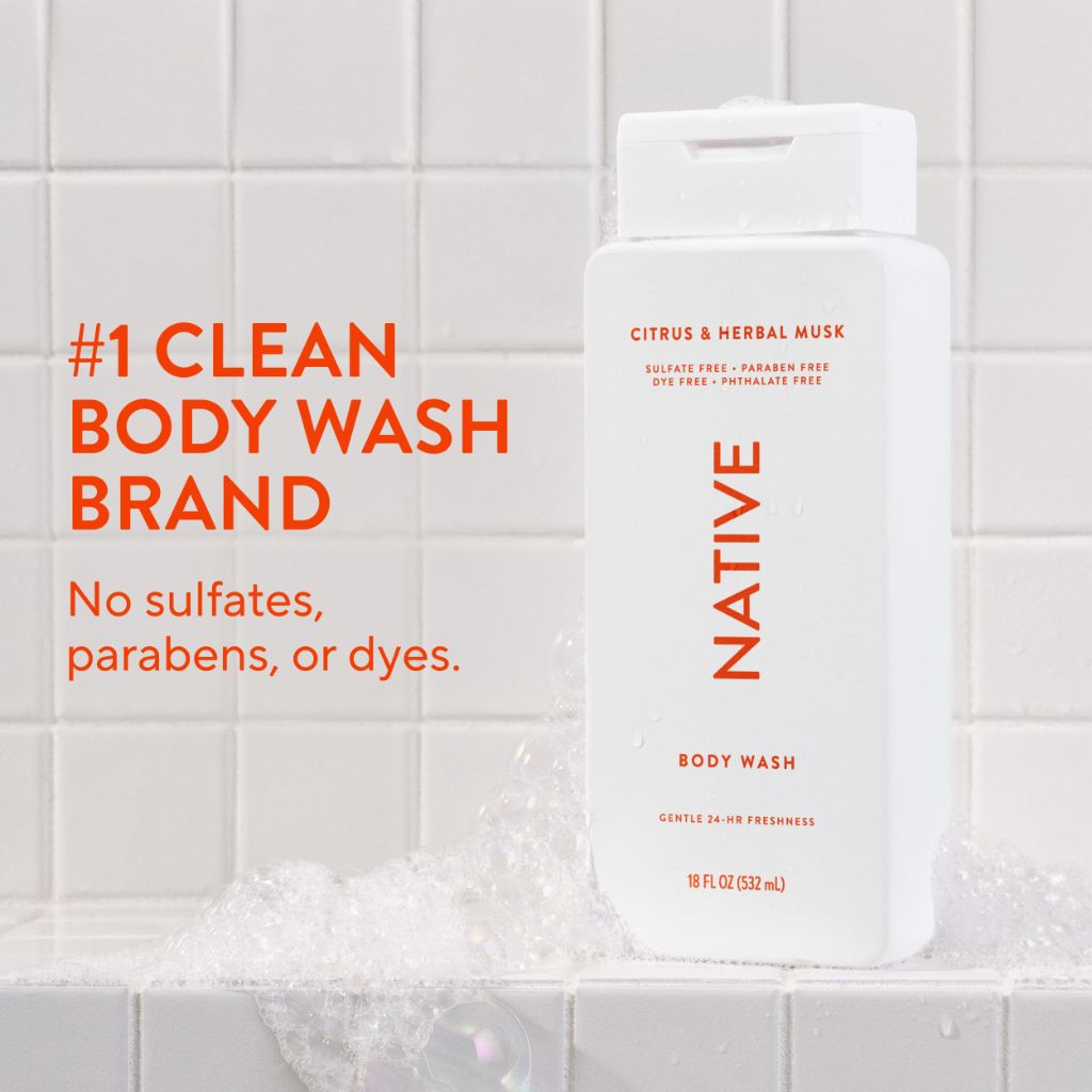 Native Body Wash - Citrus & Herbal Musk, 18 fl. oz.