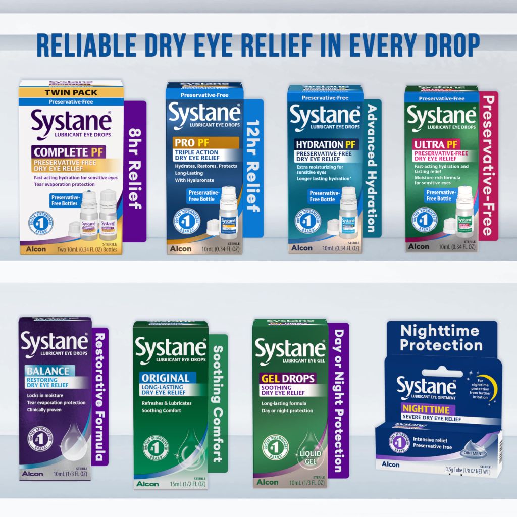 Systane Complete Preservative Free Dry Eye Drops, 0.34 Fl Oz, 2 Count