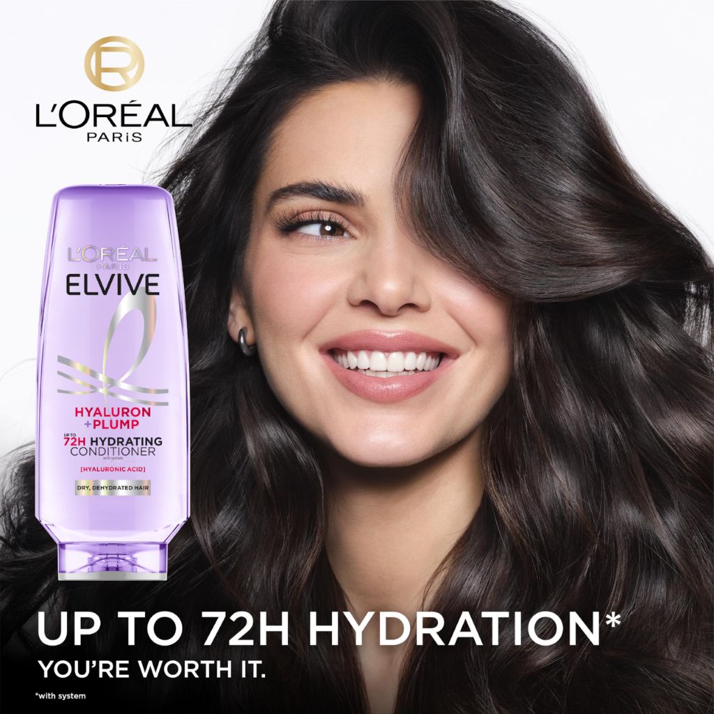 L'Oreal Paris Elvive Hyaluron Plump Hydrating Conditioner for Dehydrated,  12.6 Fl Oz