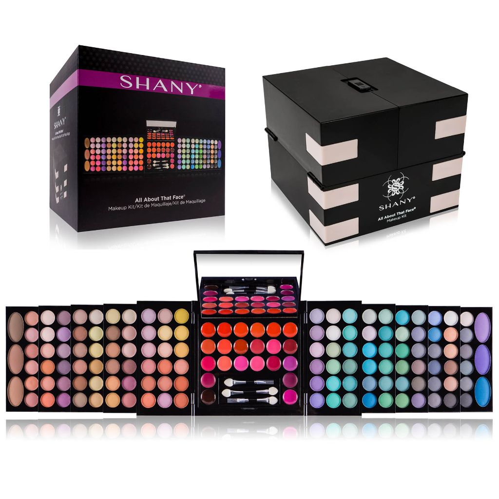 Shany All About That Face Makeup Kit - Eye Shadows, Lip Colors, Face Makeup, Applicators & More