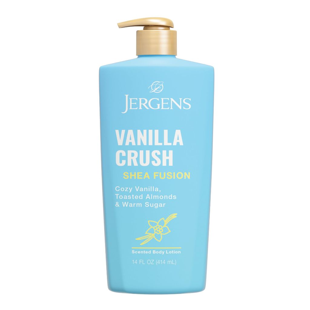 Jergens Shea Fusion Vanilla Crush Body Lotion for Dry Skin, 14 fl oz