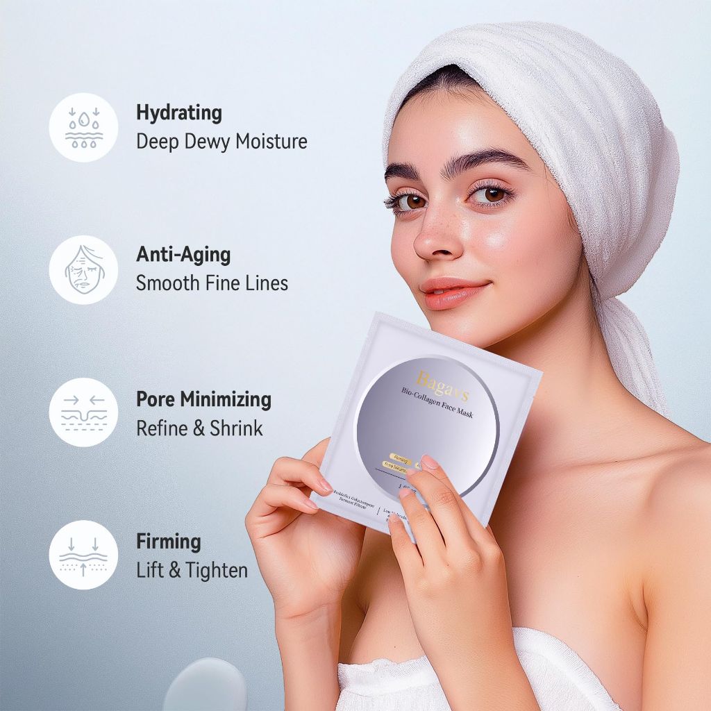 Collagen Face Mask with Real Deep Bio-Collagen for Overnight Skin Care - 1.05oz (4ct.)
