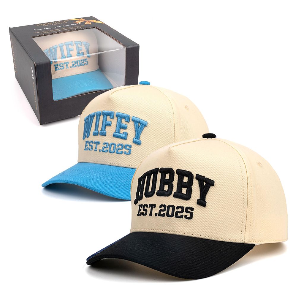 Giftaroo Hubby & Wifey Trucker Cap Set