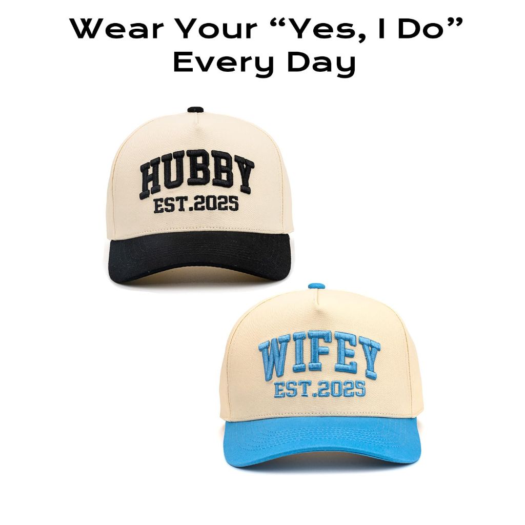 Giftaroo Hubby & Wifey Trucker Cap Set