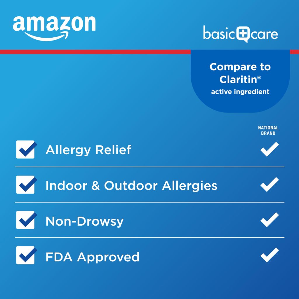 Amazon Basic Care Allergy Relief Loratadine 10mg - 300 Tablets