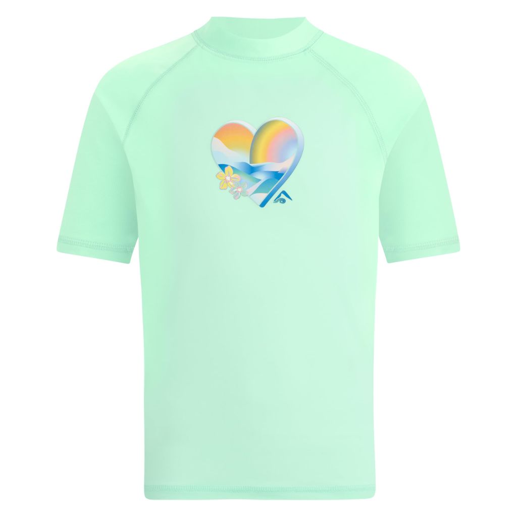 Kanu Surf Fiona Girls' Quick Dry UPF 50+ Short Sleeve Rashguard, Size 12