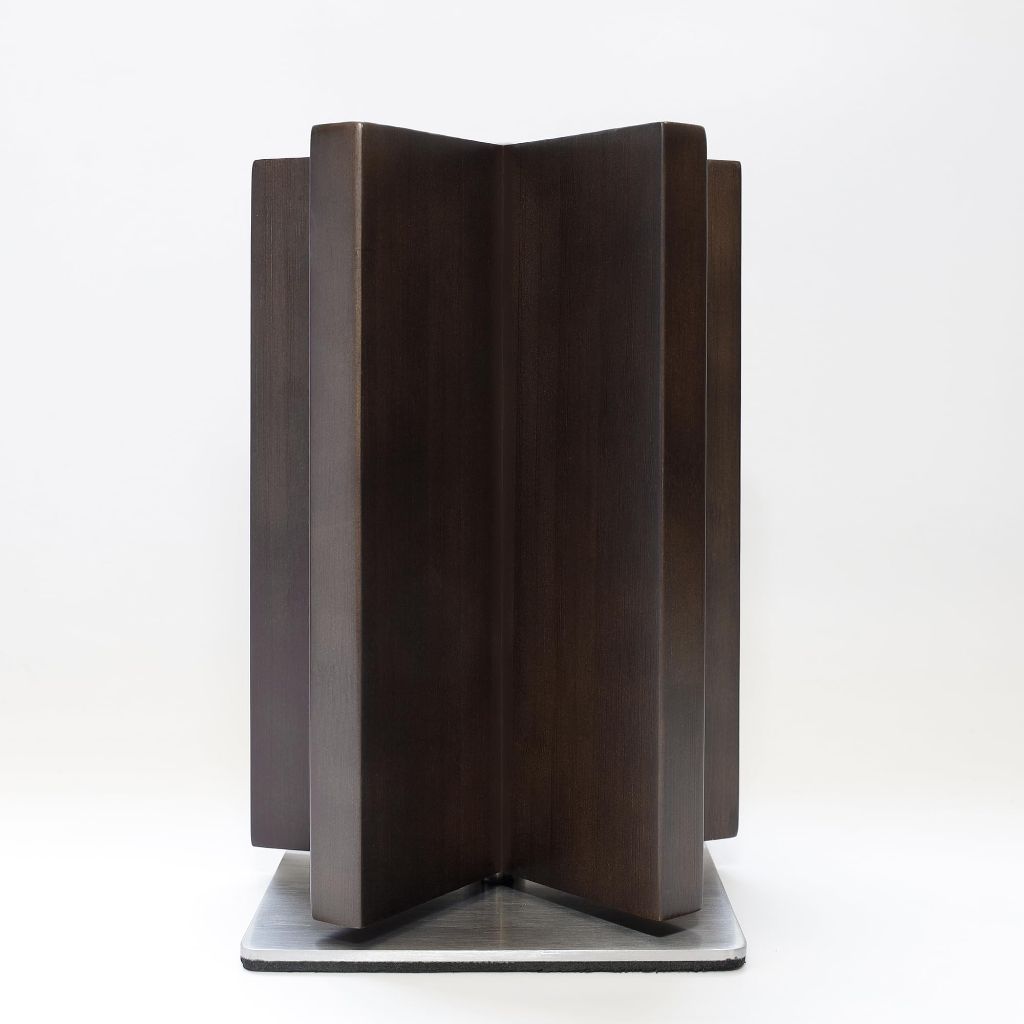 Spin & Slice Rotating Magnetic Knife Block - Brown