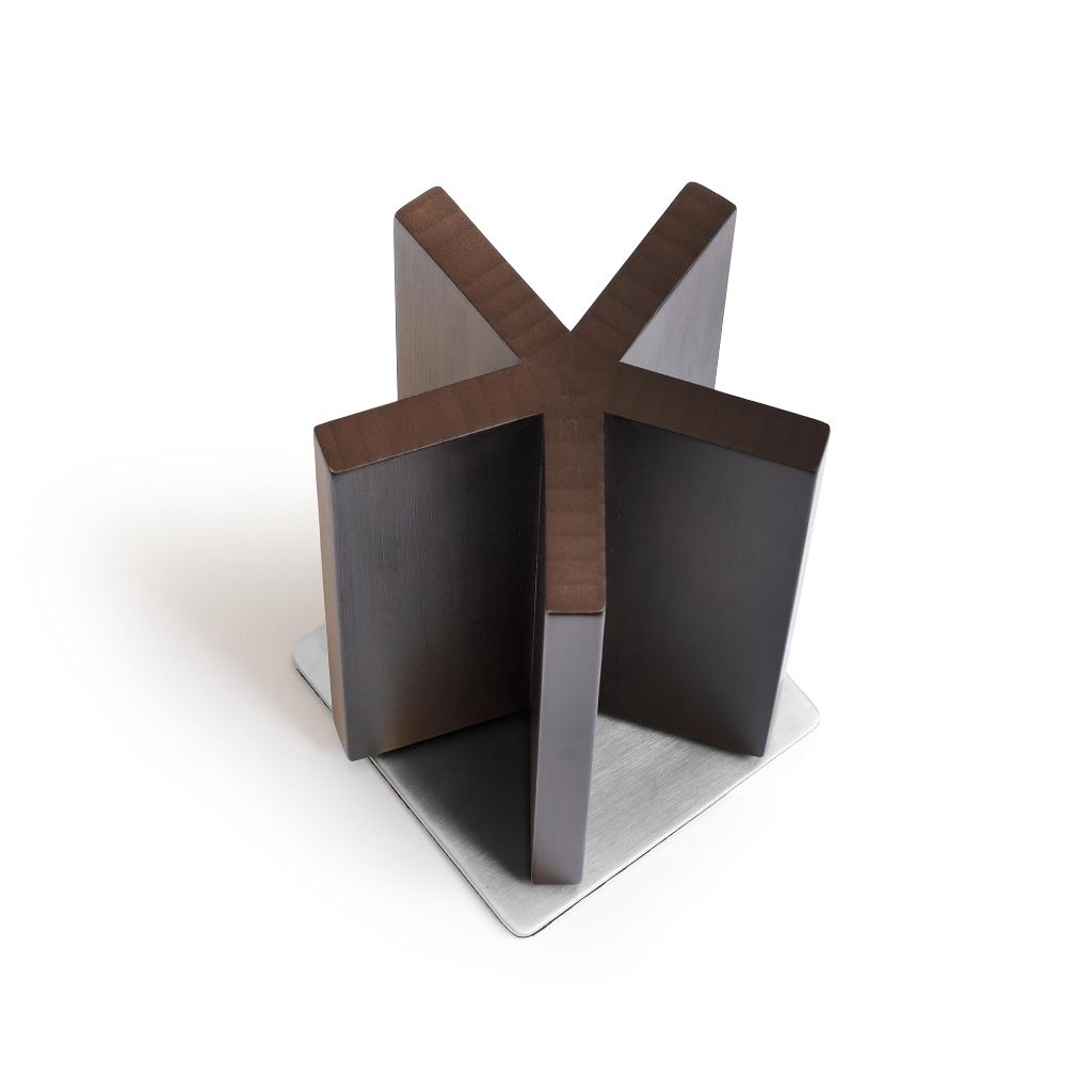 Spin & Slice Rotating Magnetic Knife Block - Brown
