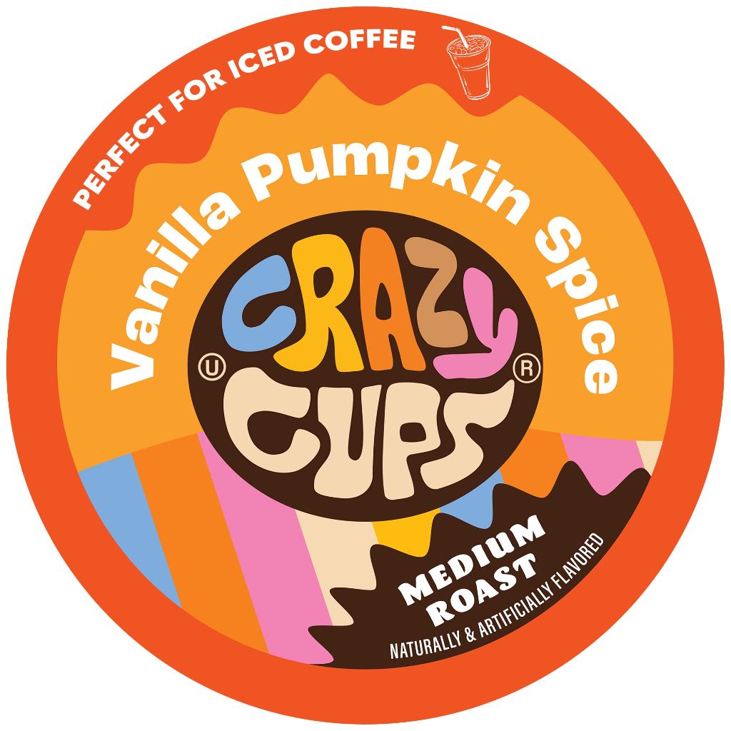Crazy Cups Vanilla Pumpkin Spice Keurig K-Cup Coffee Pods, 22 Count