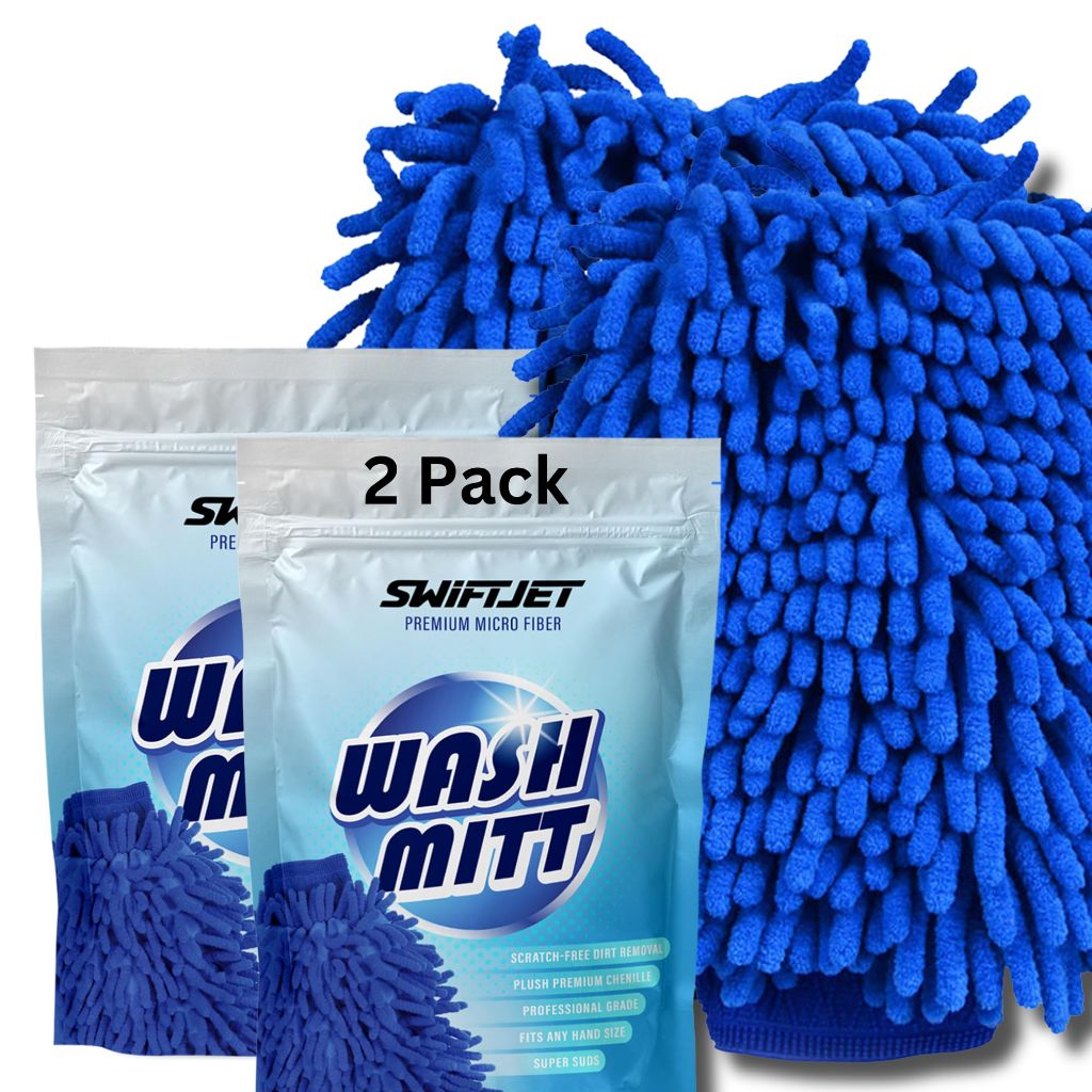 SwiftJet Ultra Plush Microfiber Car Wash Mitt - 2 Mitts