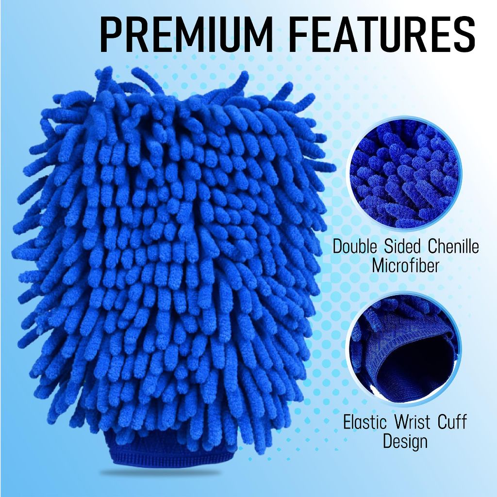 SwiftJet Ultra Plush Microfiber Car Wash Mitt - 2 Mitts